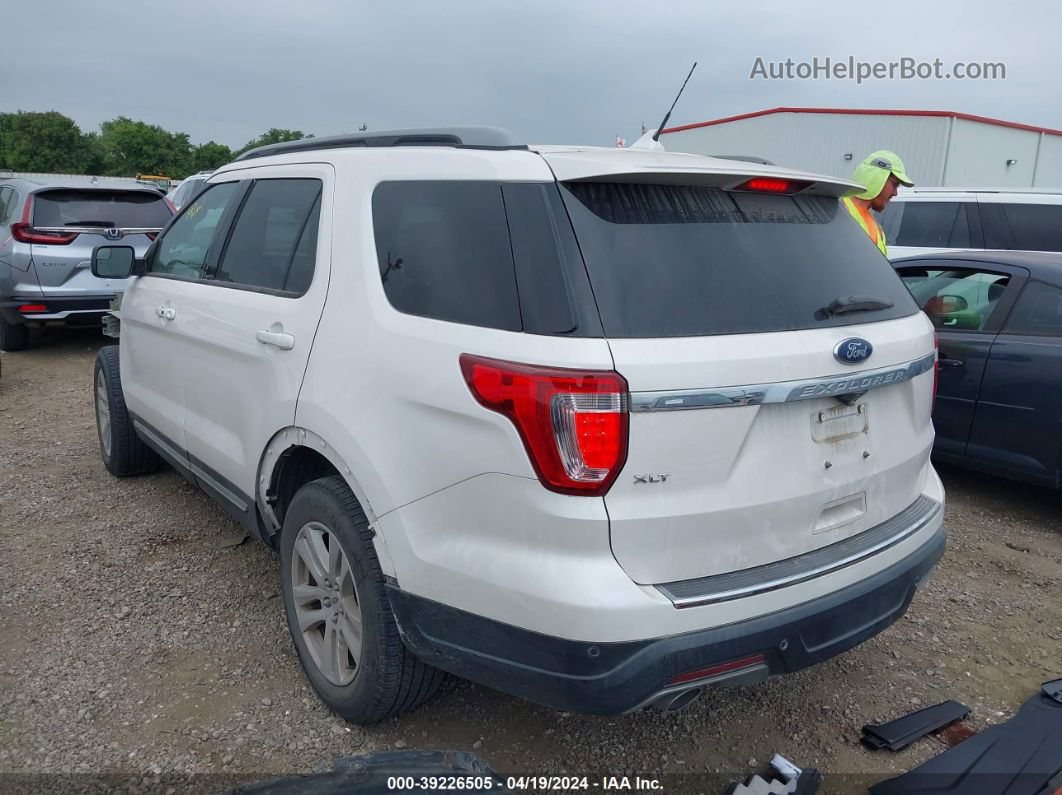 2018 Ford Explorer Xlt White vin: 1FM5K7D8XJGC84797