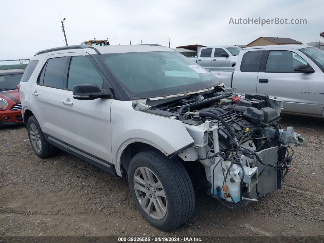 2018 Ford Explorer Xlt White vin: 1FM5K7D8XJGC84797