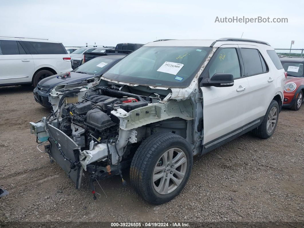 2018 Ford Explorer Xlt White vin: 1FM5K7D8XJGC84797