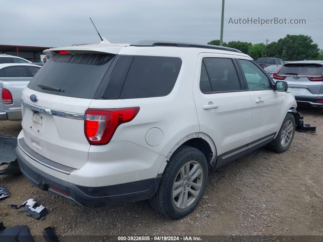 2018 Ford Explorer Xlt White vin: 1FM5K7D8XJGC84797