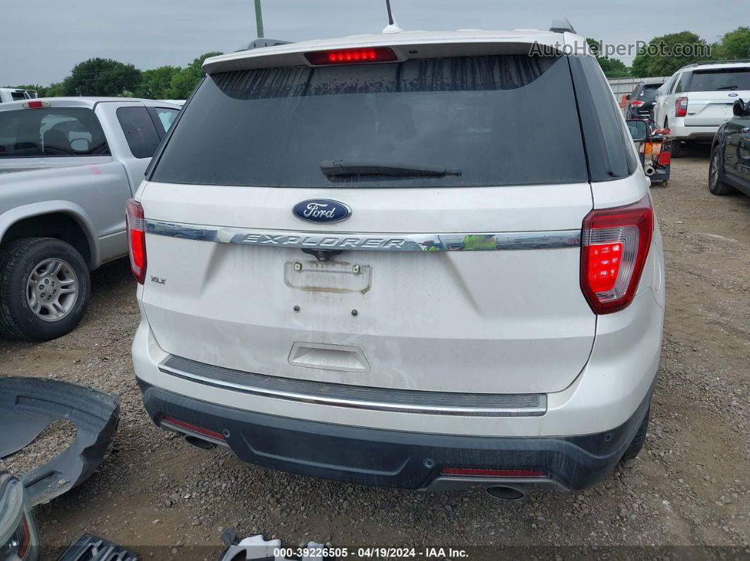 2018 Ford Explorer Xlt White vin: 1FM5K7D8XJGC84797