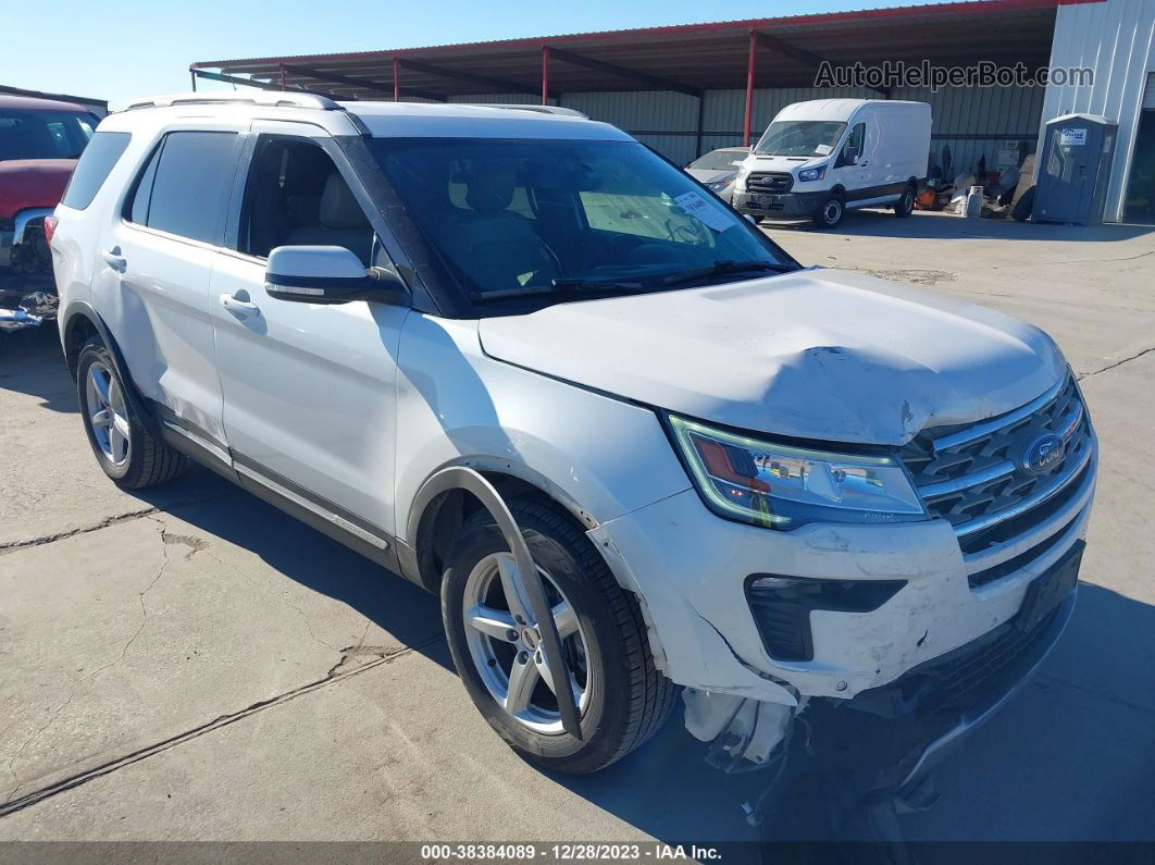 2018 Ford Explorer Xlt White vin: 1FM5K7DH3JGA41879