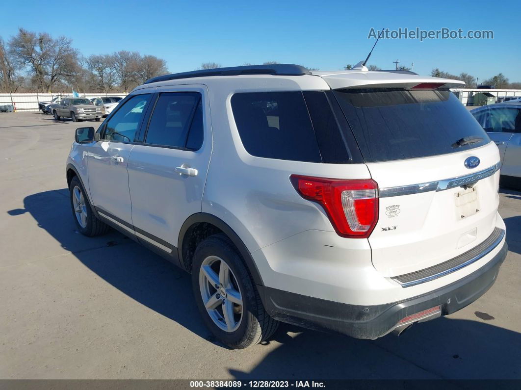 2018 Ford Explorer Xlt White vin: 1FM5K7DH3JGA41879