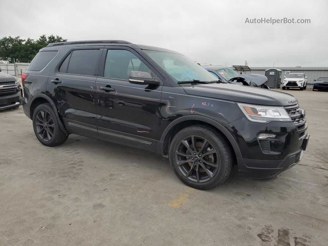 2018 Ford Explorer Xlt Black vin: 1FM5K7DH4JGC31108