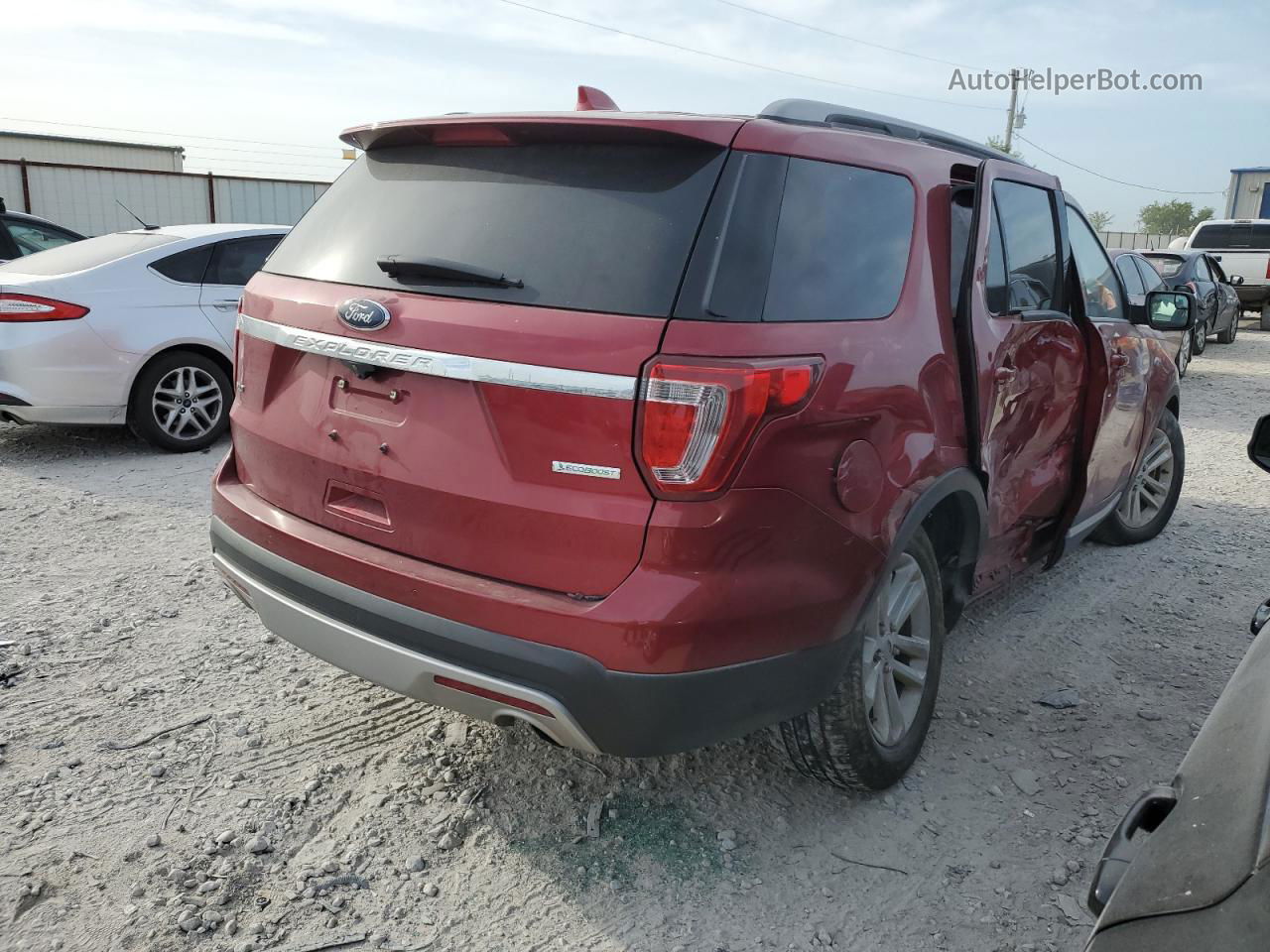 2017 Ford Explorer Xlt Red vin: 1FM5K7DH6HGE36391