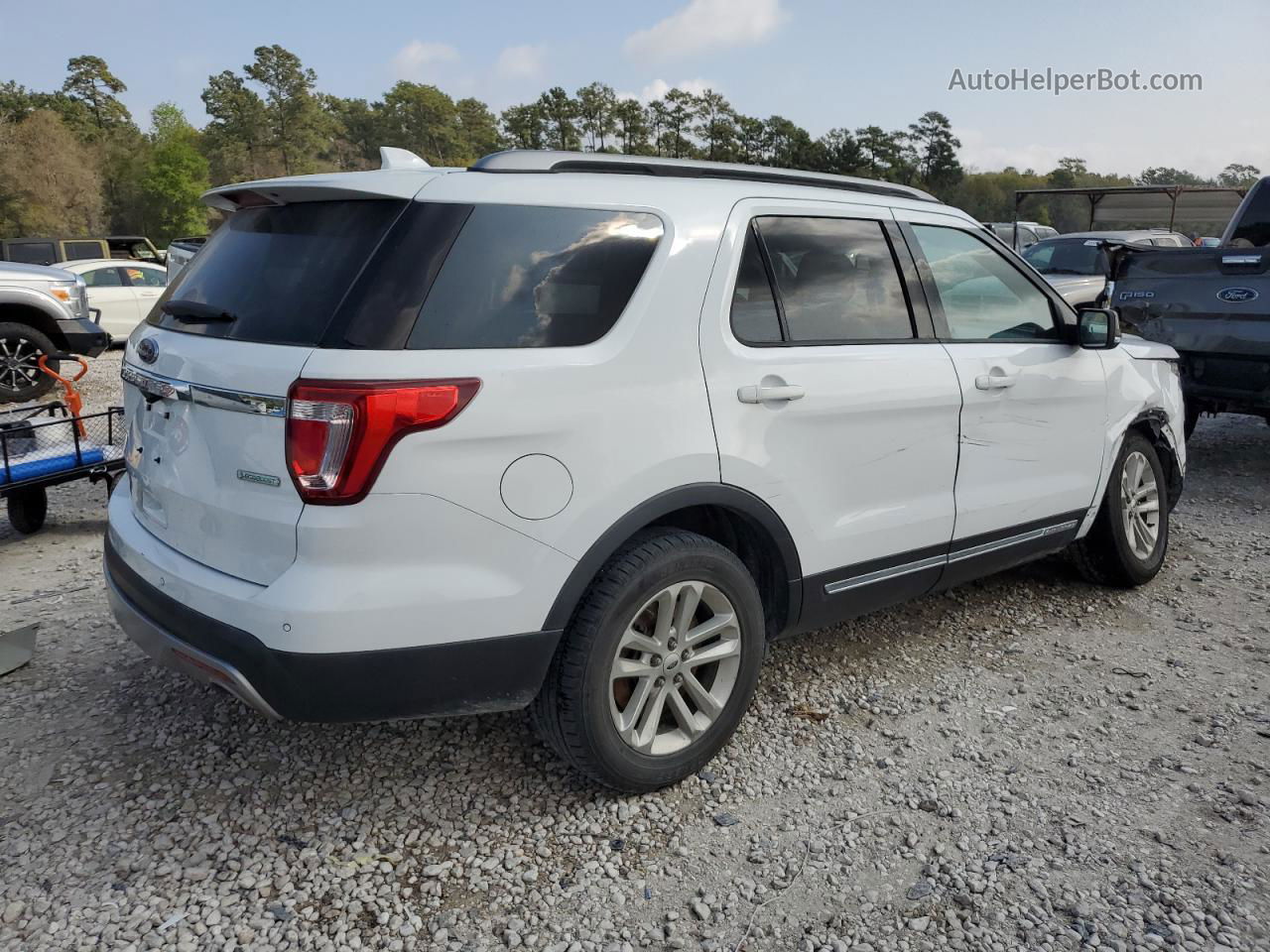 2017 Ford Explorer Xlt White vin: 1FM5K7DH8HGC67958