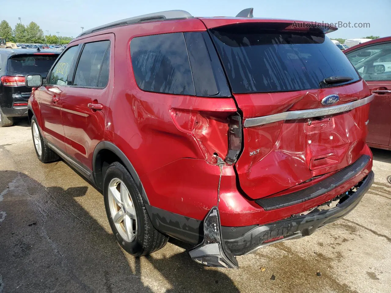 2018 Ford Explorer Xlt Red vin: 1FM5K7DH9JGC48759