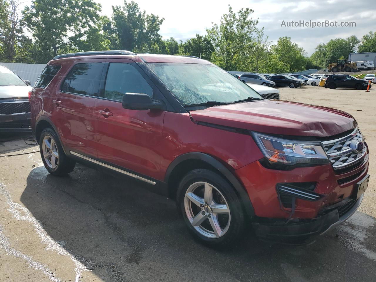 2018 Ford Explorer Xlt Red vin: 1FM5K7DH9JGC48759