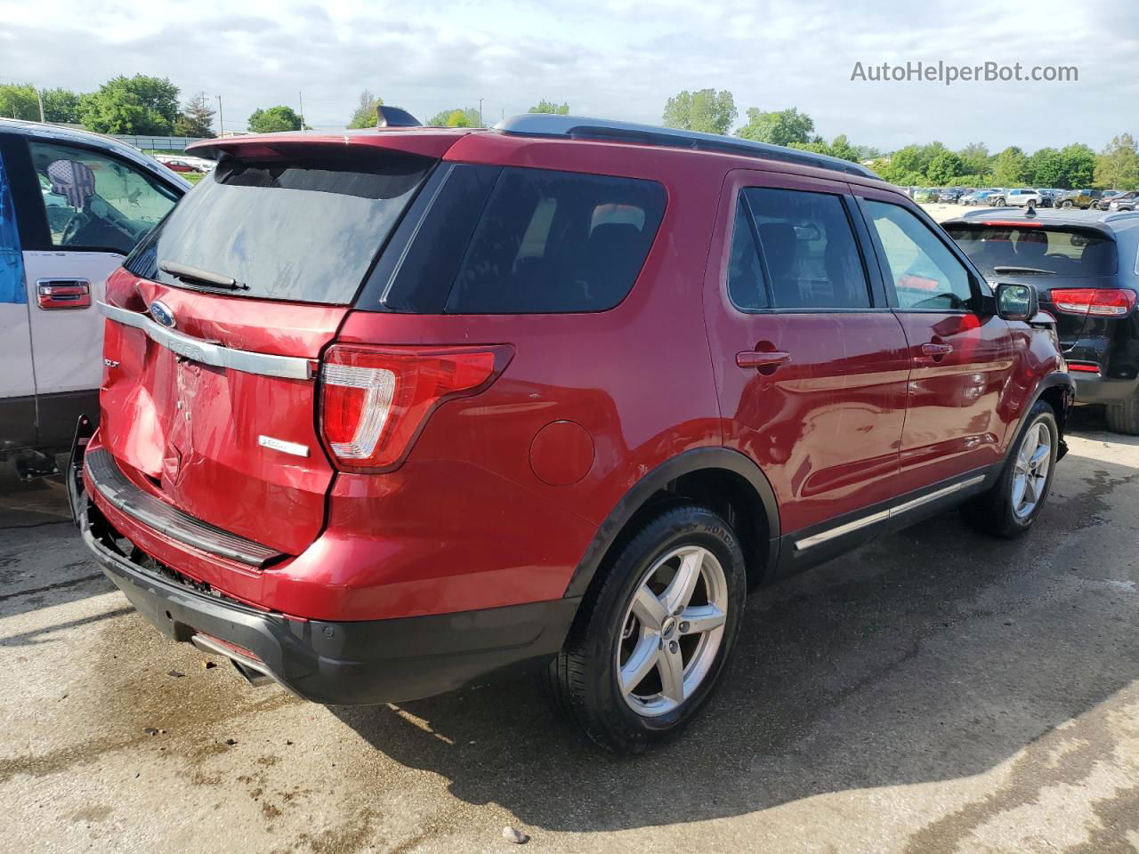 2018 Ford Explorer Xlt Red vin: 1FM5K7DH9JGC48759