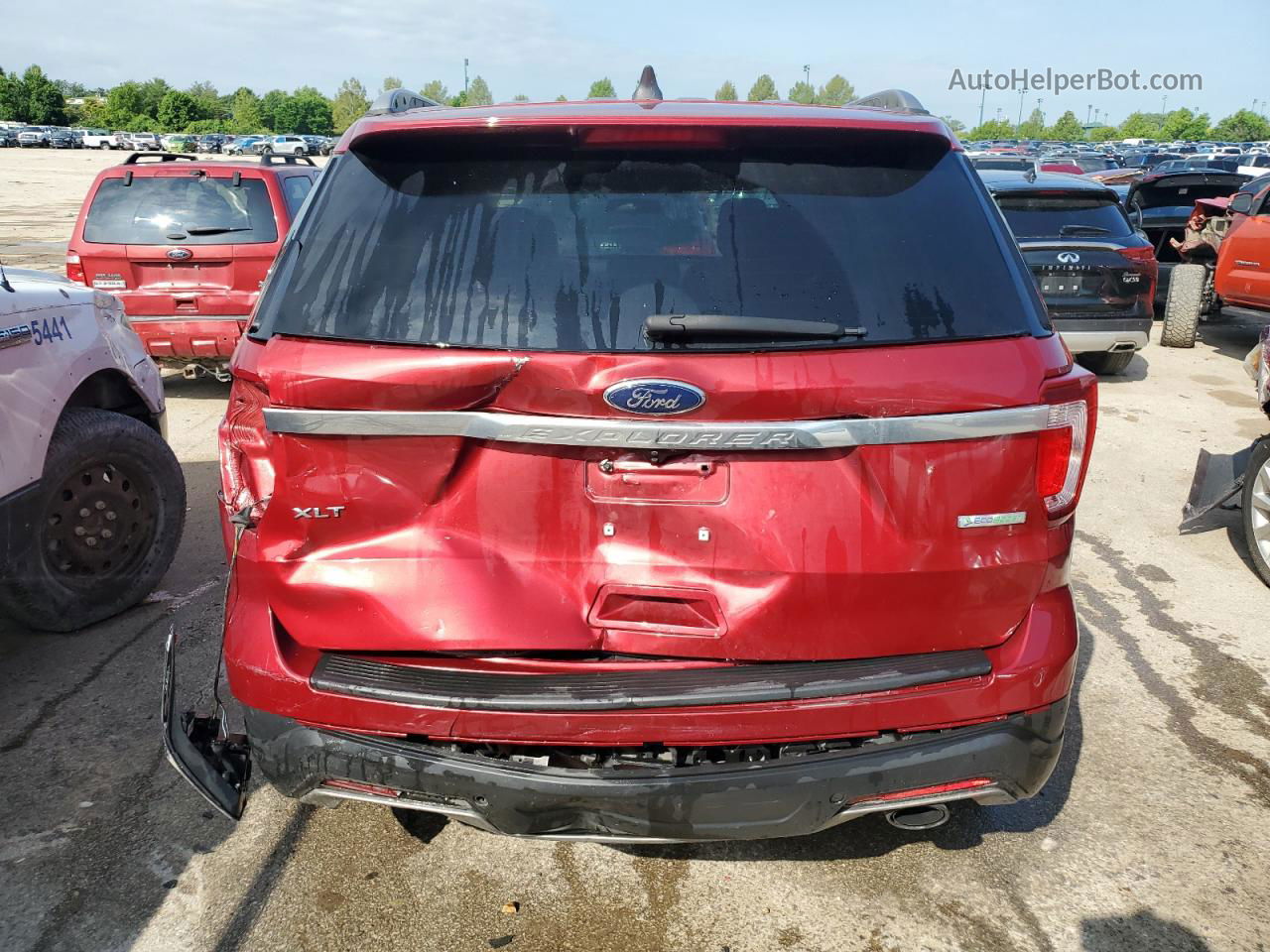 2018 Ford Explorer Xlt Red vin: 1FM5K7DH9JGC48759