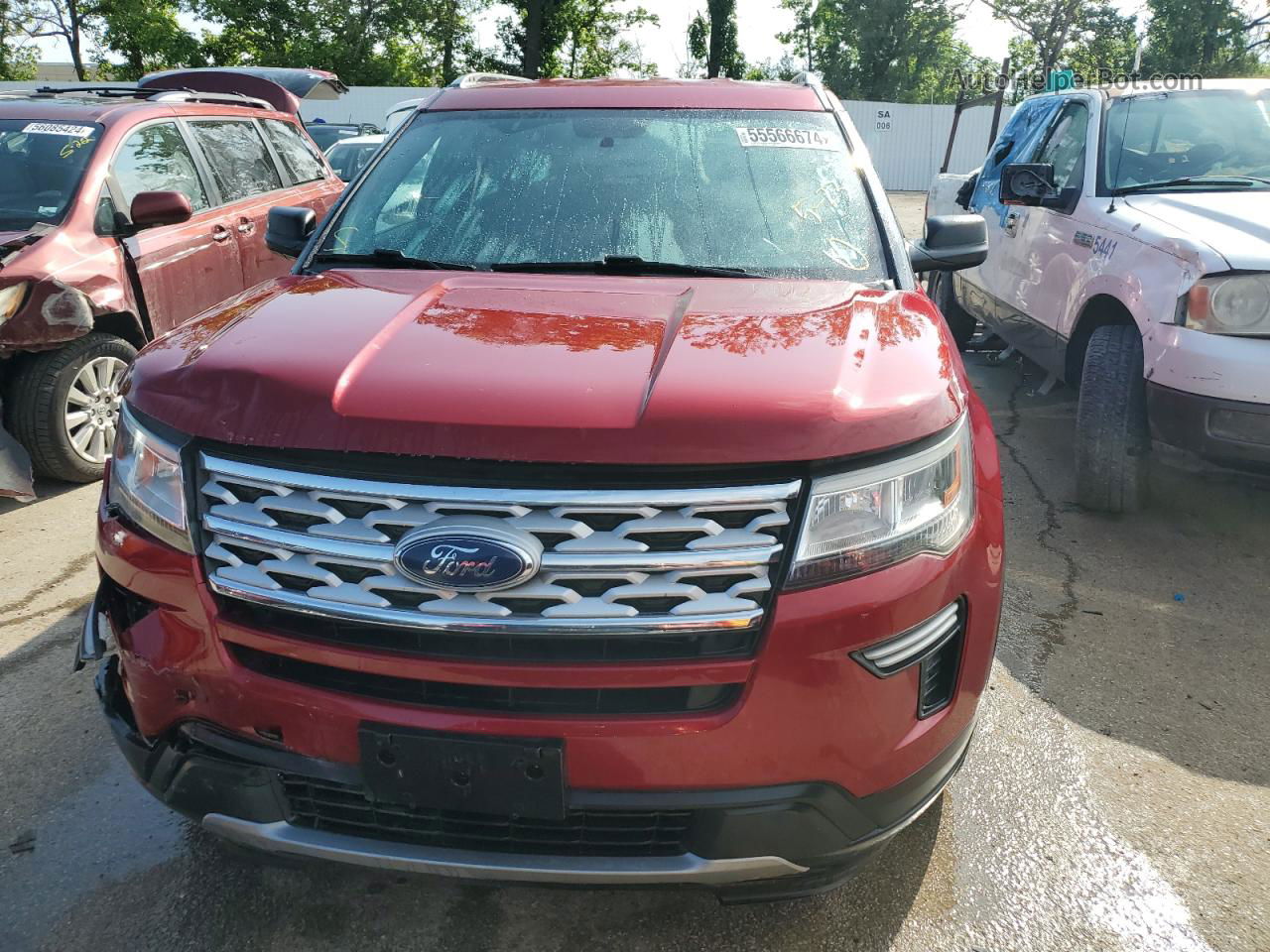 2018 Ford Explorer Xlt Red vin: 1FM5K7DH9JGC48759