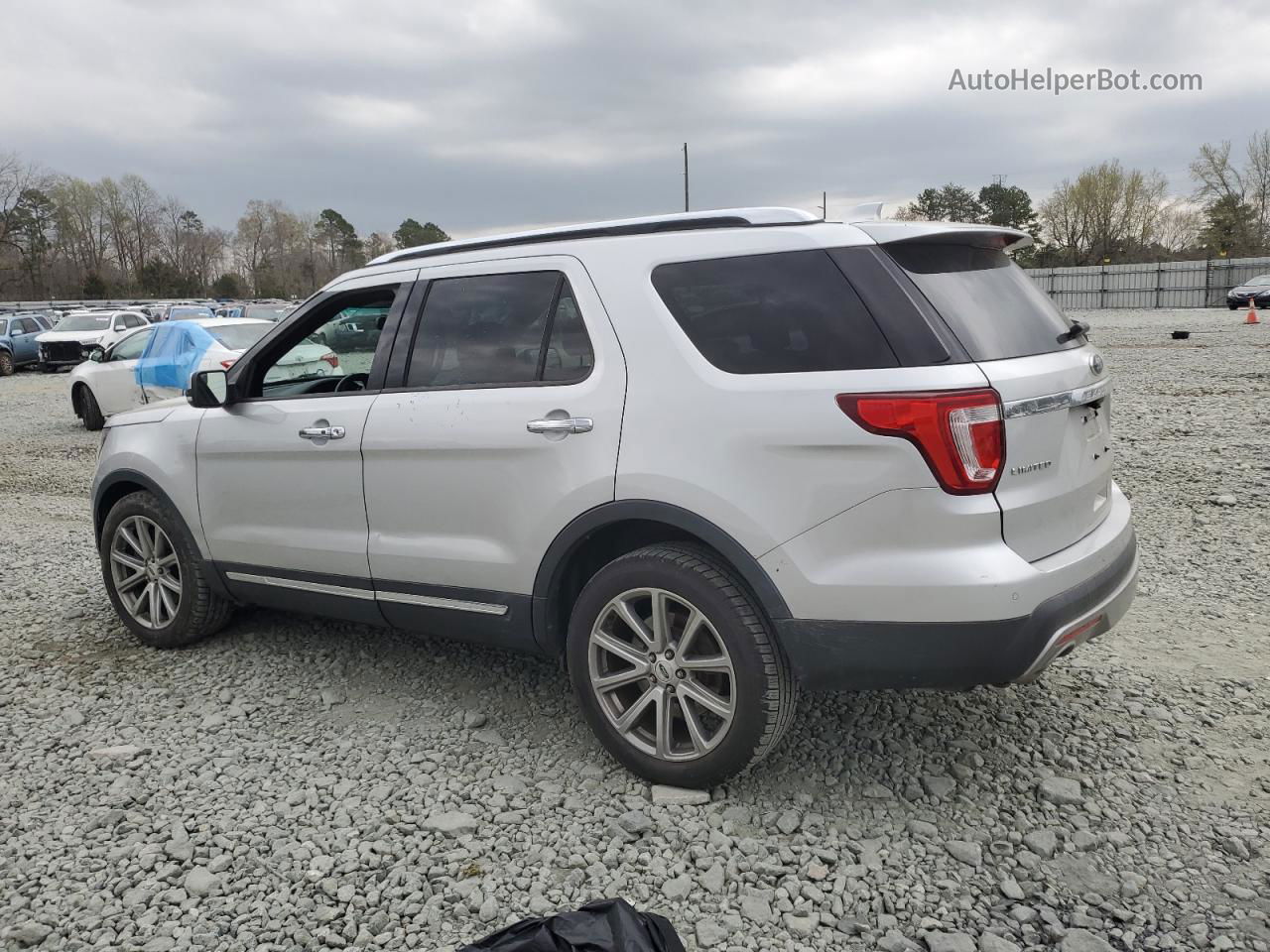 2016 Ford Explorer Limited Silver vin: 1FM5K7F80GGB96119