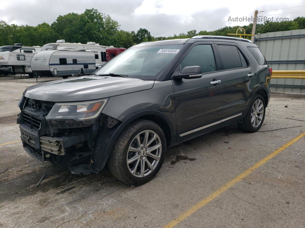 2017 Ford Explorer Limited Gray vin: 1FM5K7F80HGD95866