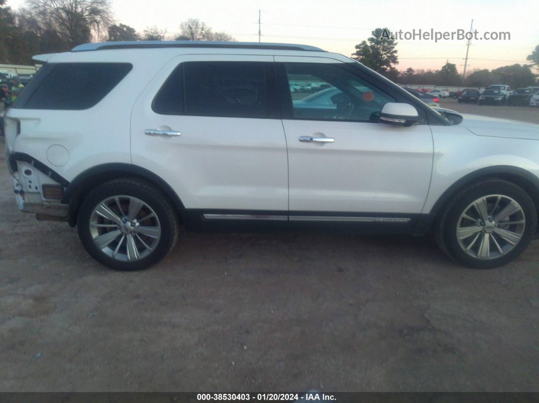 2018 Ford Explorer Limited White vin: 1FM5K7F81JGA46818