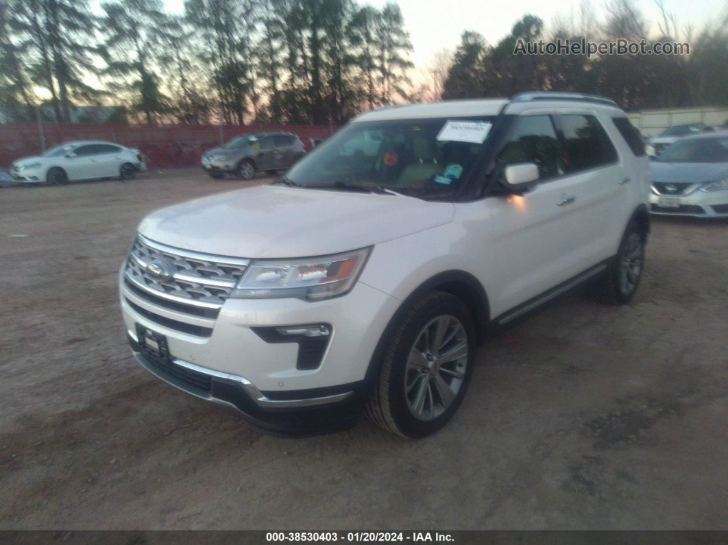 2018 Ford Explorer Limited White vin: 1FM5K7F81JGA46818