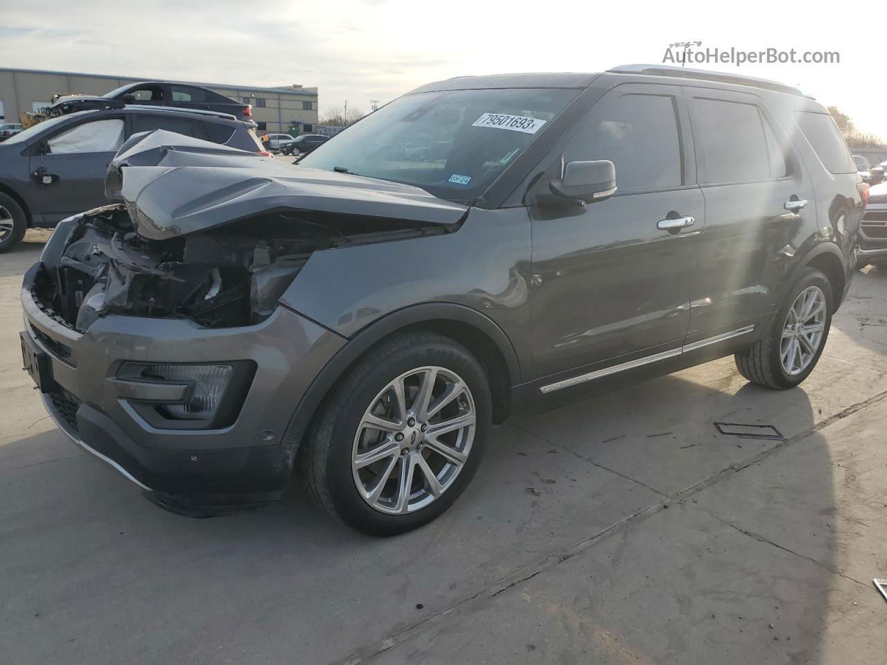 2017 Ford Explorer Limited Gray vin: 1FM5K7F82HGA59152