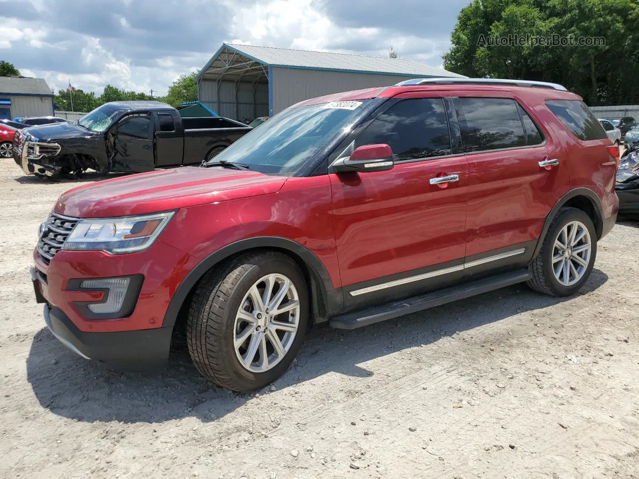 2017 Ford Explorer Limited Red vin: 1FM5K7F82HGE08875