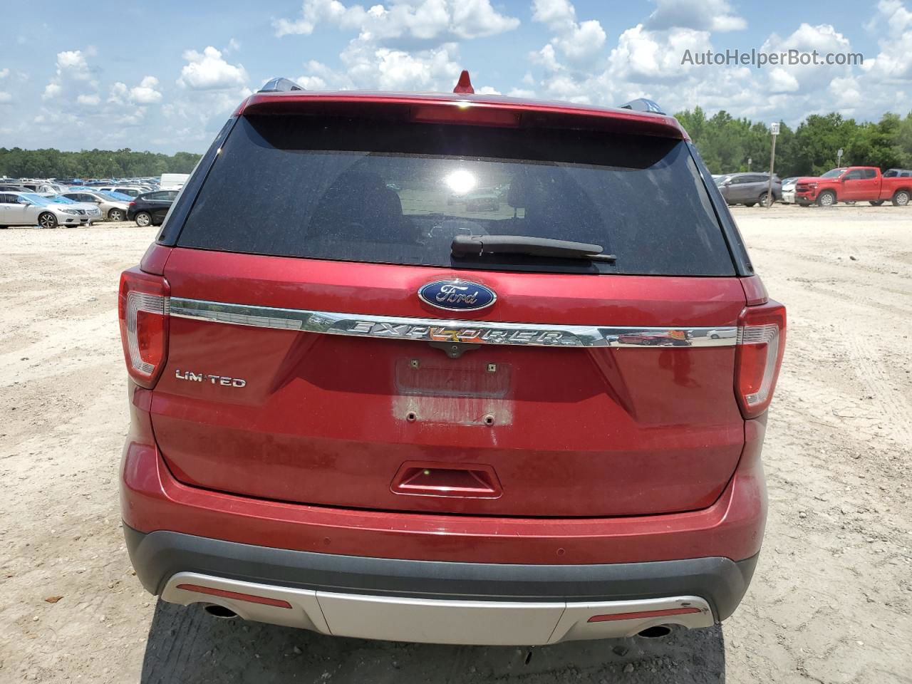 2017 Ford Explorer Limited Red vin: 1FM5K7F82HGE08875