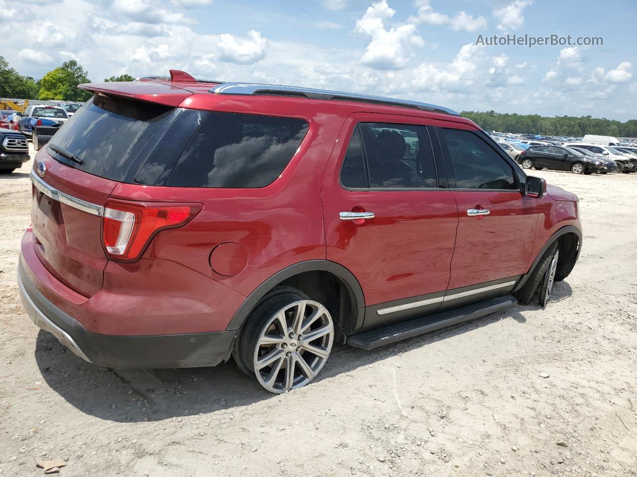 2017 Ford Explorer Limited Red vin: 1FM5K7F82HGE08875