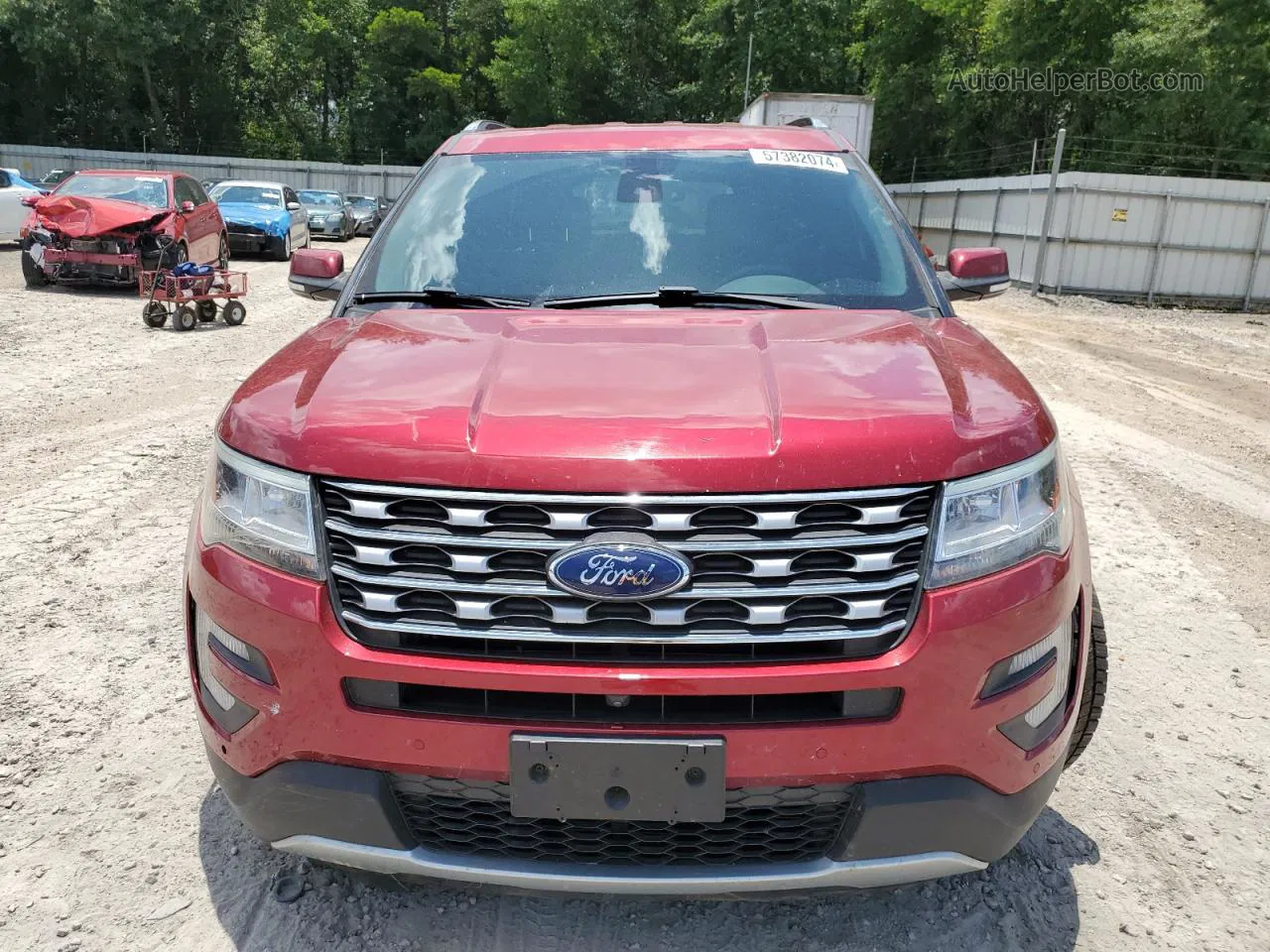 2017 Ford Explorer Limited Red vin: 1FM5K7F82HGE08875