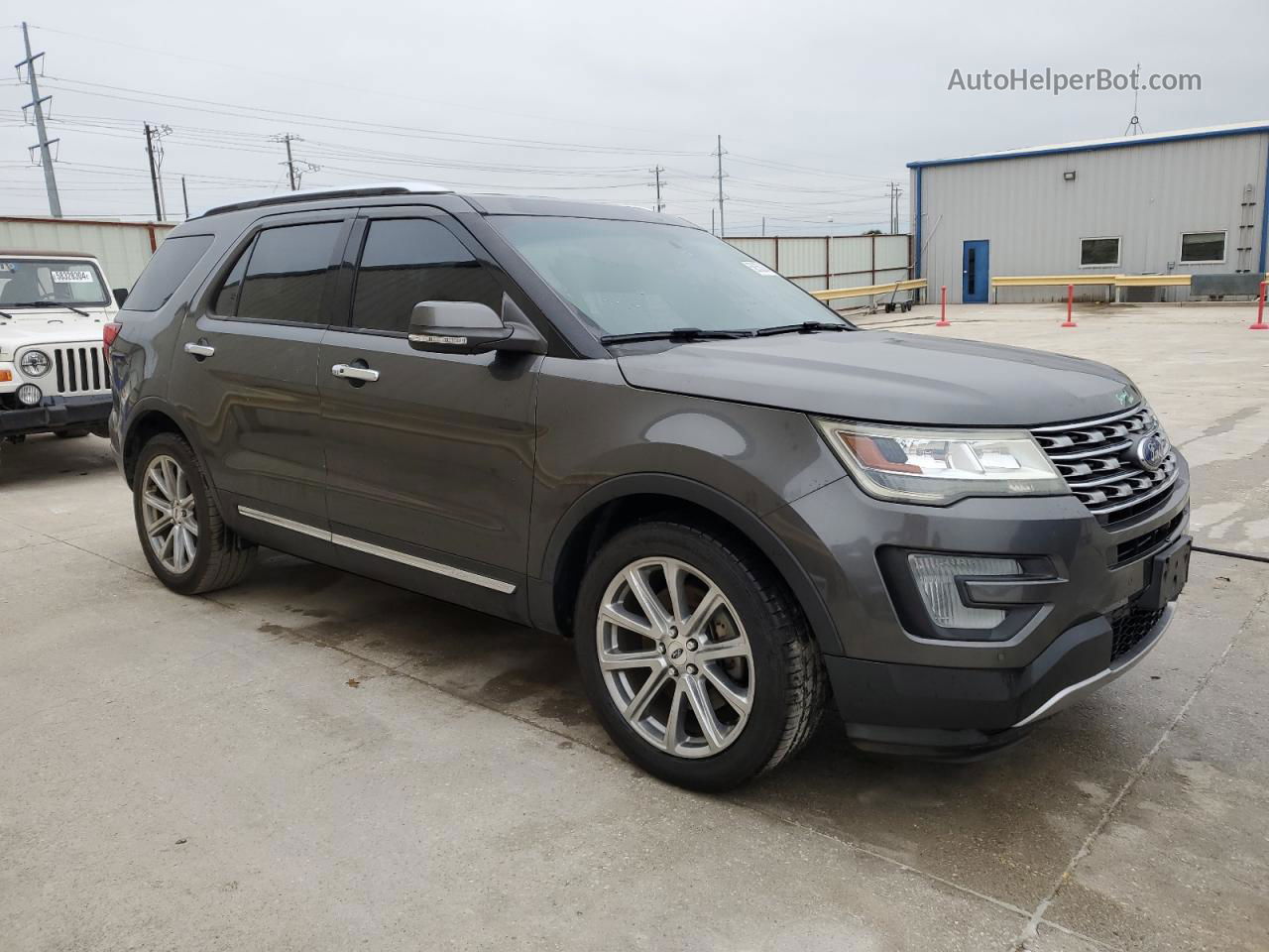 2017 Ford Explorer Limited Gray vin: 1FM5K7F83HGB81549