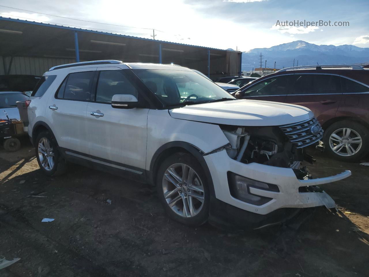 2017 Ford Explorer Limited White vin: 1FM5K7F83HGC60123