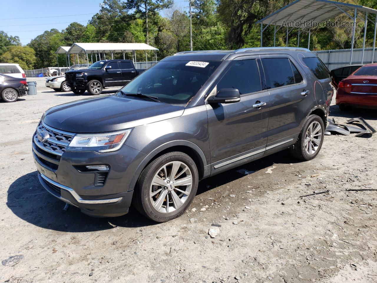 2018 Ford Explorer Limited Gray vin: 1FM5K7F83JGA16185