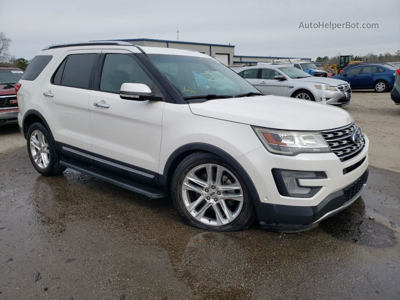 2017 Ford Explorer Limited White vin: 1FM5K7F84HGB19240