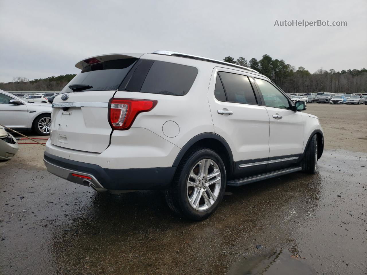 2017 Ford Explorer Limited White vin: 1FM5K7F84HGB19240