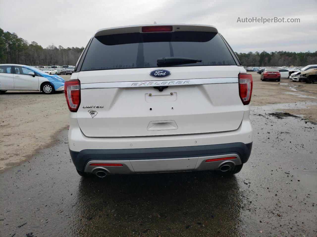 2017 Ford Explorer Limited White vin: 1FM5K7F84HGB19240