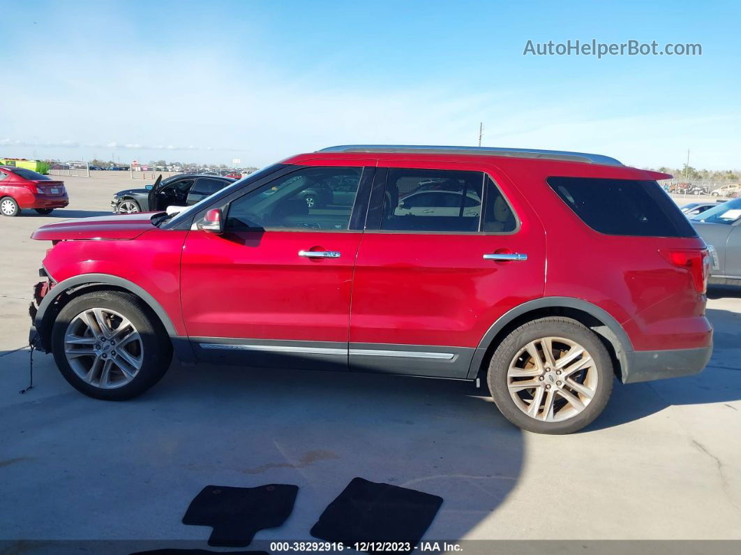 2017 Ford Explorer Limited Red vin: 1FM5K7F84HGC20357