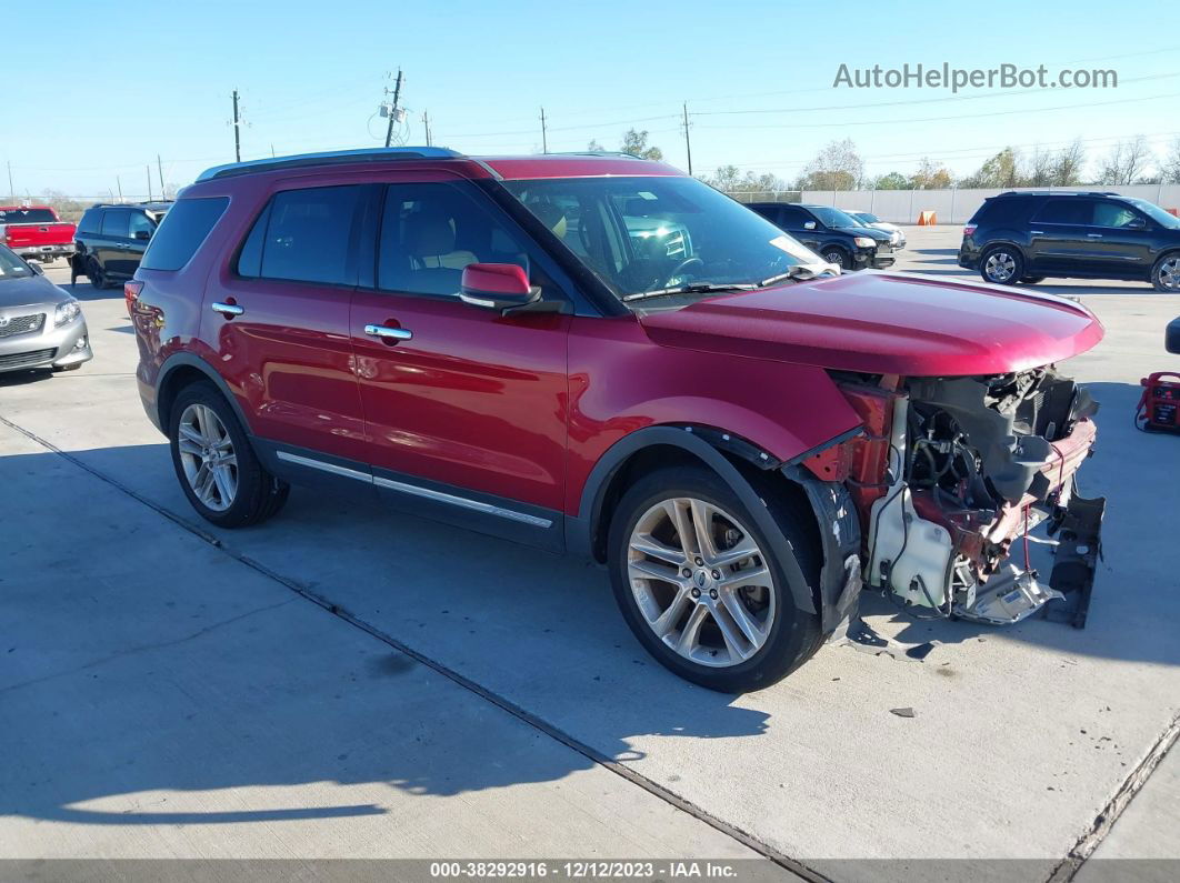 2017 Ford Explorer Limited Red vin: 1FM5K7F84HGC20357