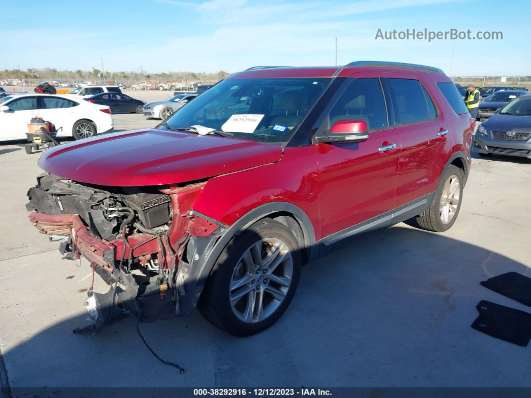 2017 Ford Explorer Limited Red vin: 1FM5K7F84HGC20357