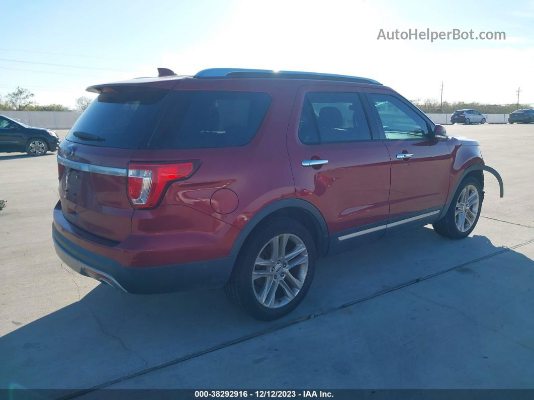 2017 Ford Explorer Limited Red vin: 1FM5K7F84HGC20357