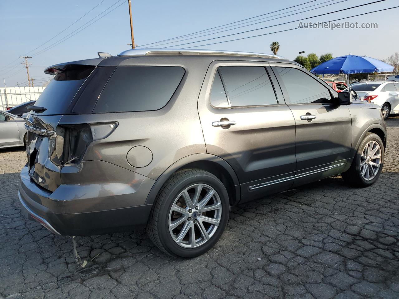 2017 Ford Explorer Limited Gray vin: 1FM5K7F85HGA34858