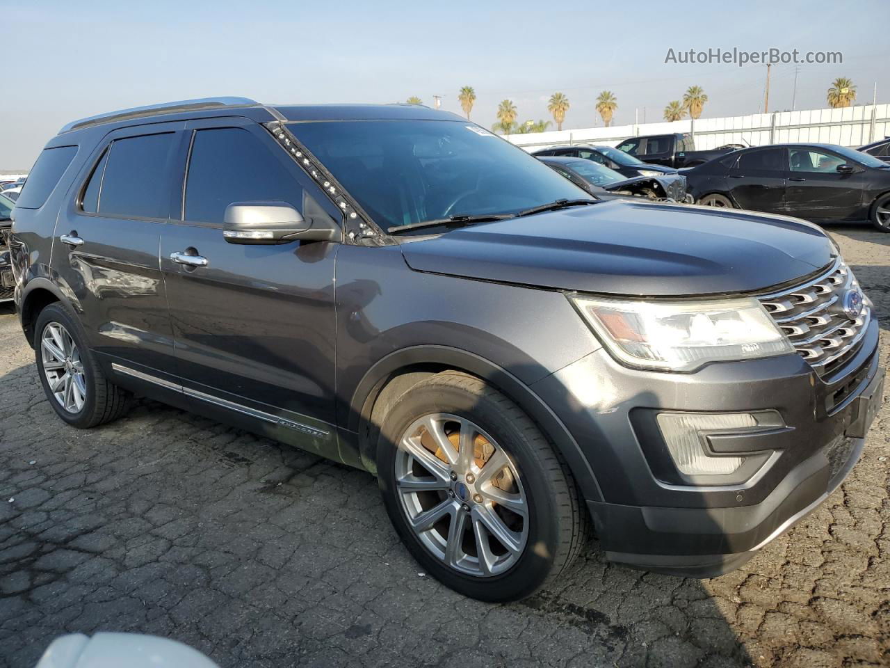 2017 Ford Explorer Limited Gray vin: 1FM5K7F85HGA34858