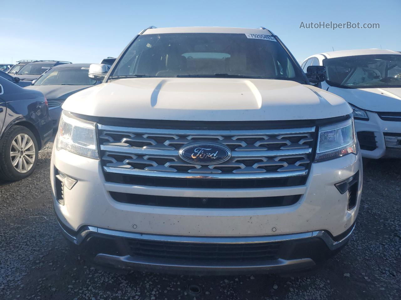 2018 Ford Explorer Limited White vin: 1FM5K7F85JGB03974