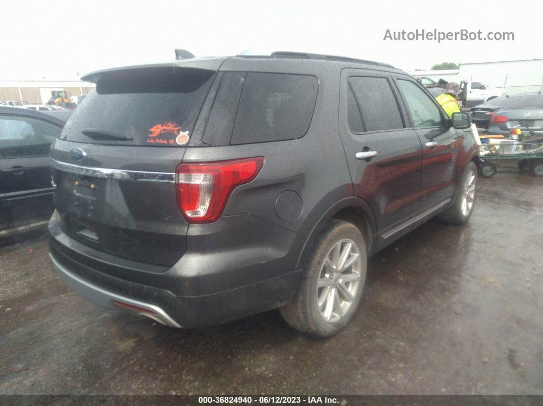 2017 Ford Explorer Limited Gray vin: 1FM5K7F86HGA89898