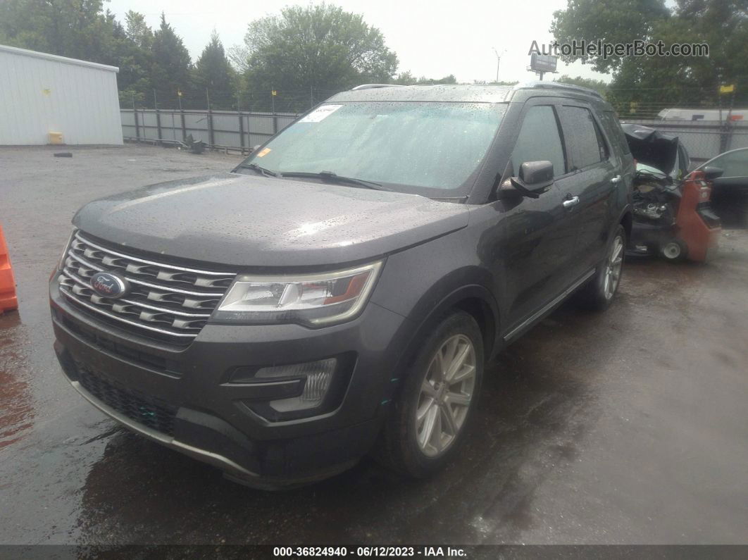 2017 Ford Explorer Limited Gray vin: 1FM5K7F86HGA89898