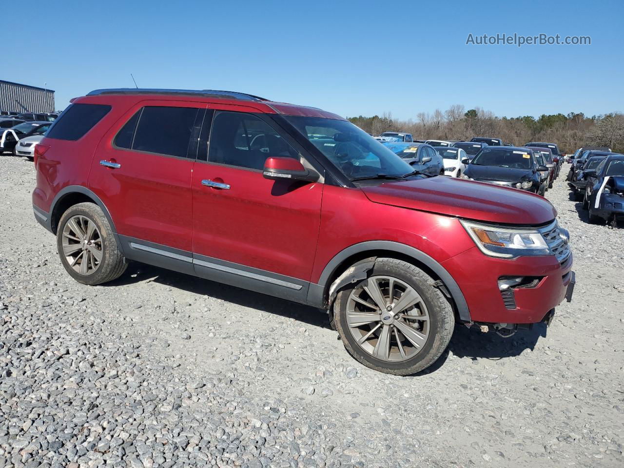 2018 Ford Explorer Limited Red vin: 1FM5K7F87JGB51430