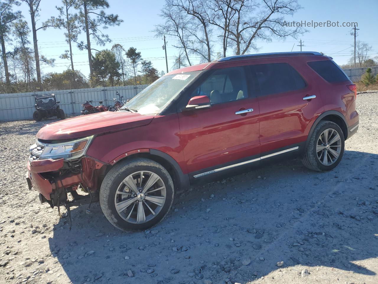 2018 Ford Explorer Limited Red vin: 1FM5K7F87JGB51430