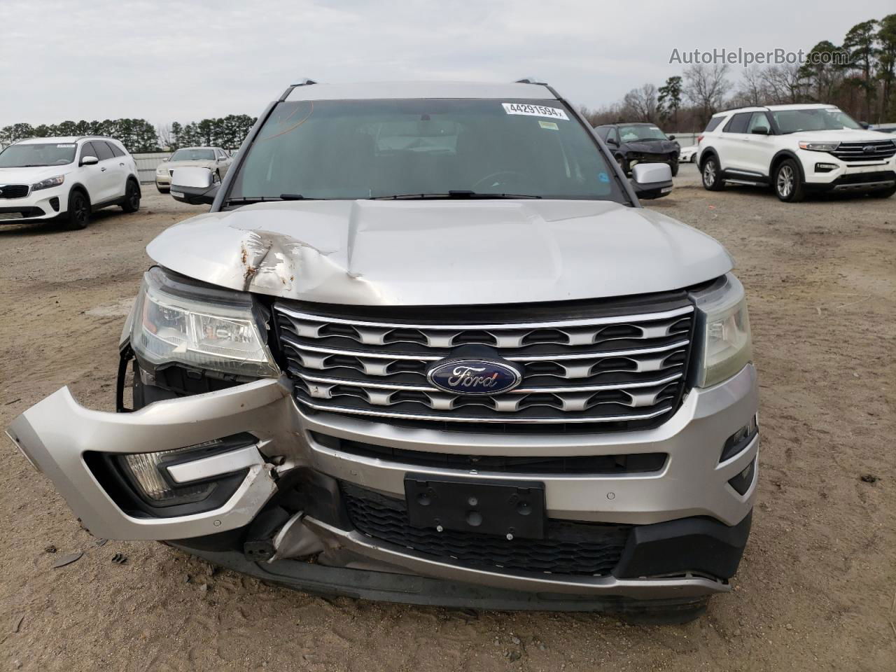 2016 Ford Explorer Limited Silver vin: 1FM5K7F88GGA32634