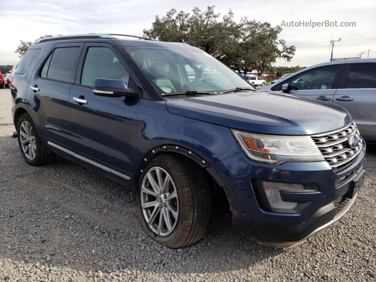 2017 Ford Explorer Limited Синий vin: 1FM5K7F88HGC12455