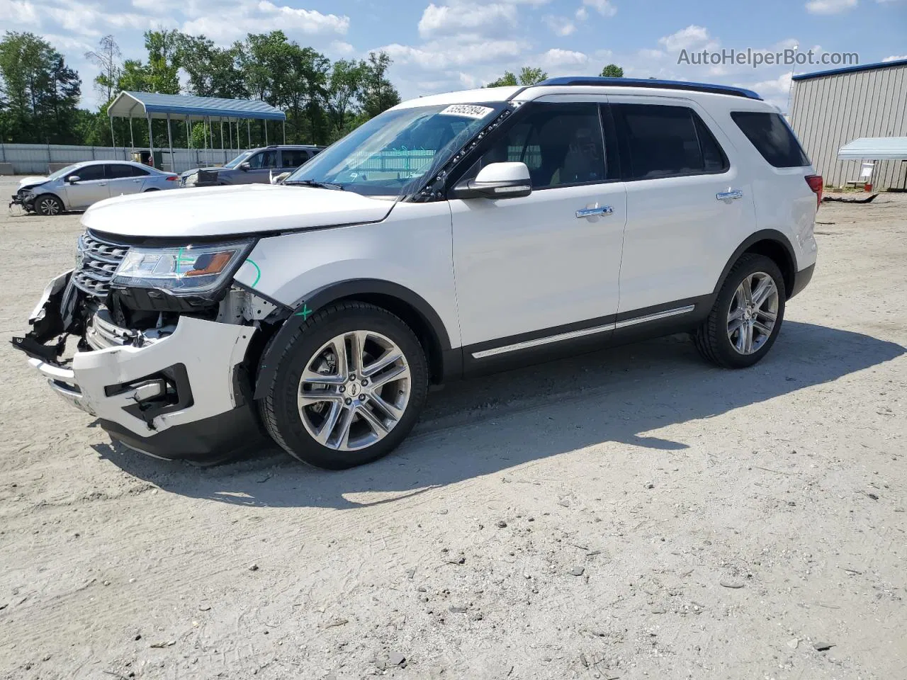 2017 Ford Explorer Limited White vin: 1FM5K7F88HGD95503