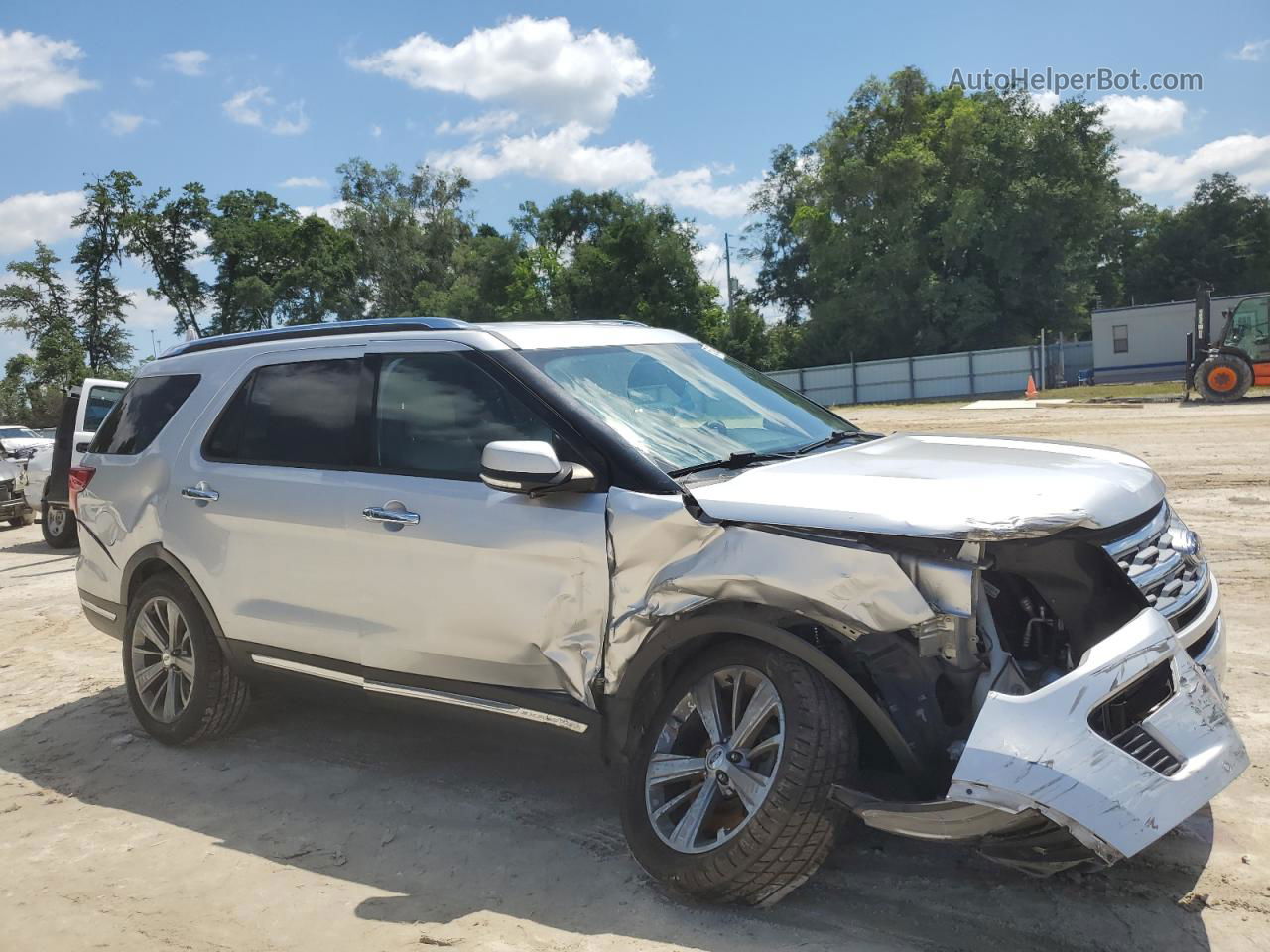 2018 Ford Explorer Limited Silver vin: 1FM5K7F88JGB11373