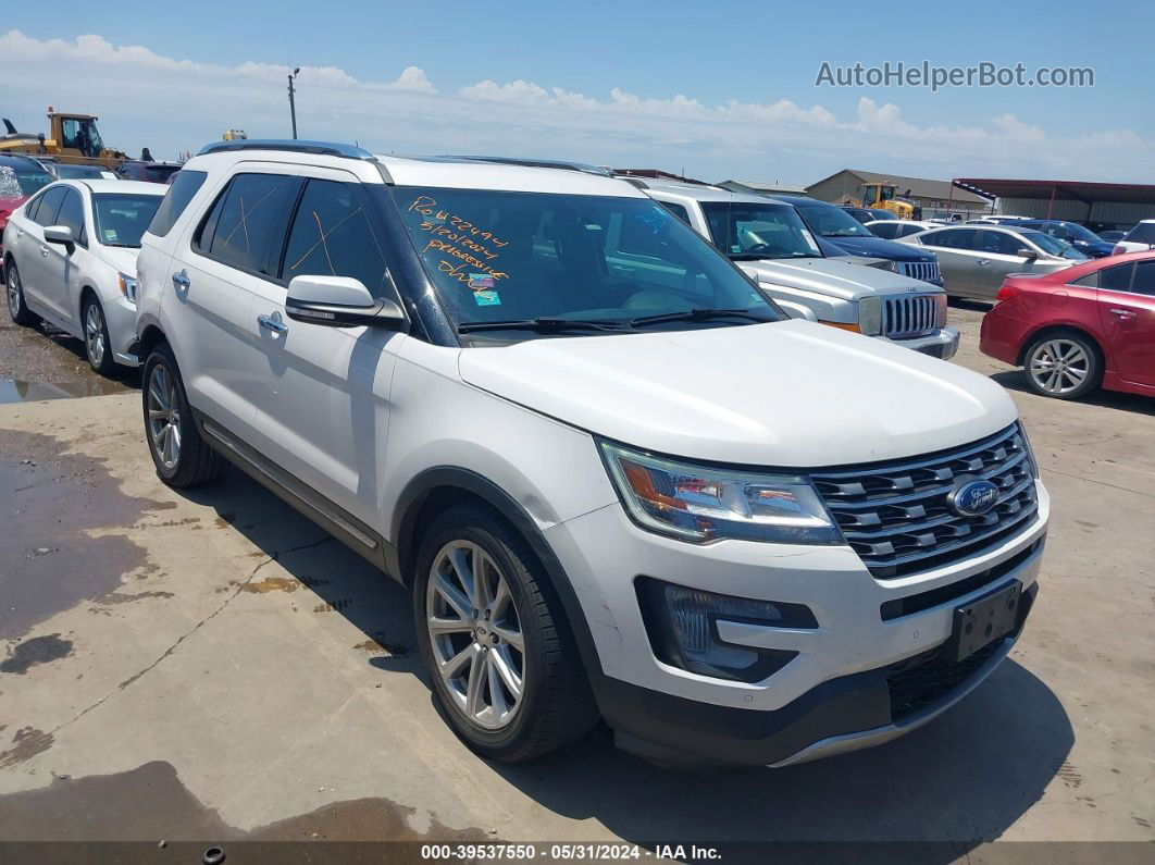 2017 Ford Explorer Limited White vin: 1FM5K7F8XHGE36956