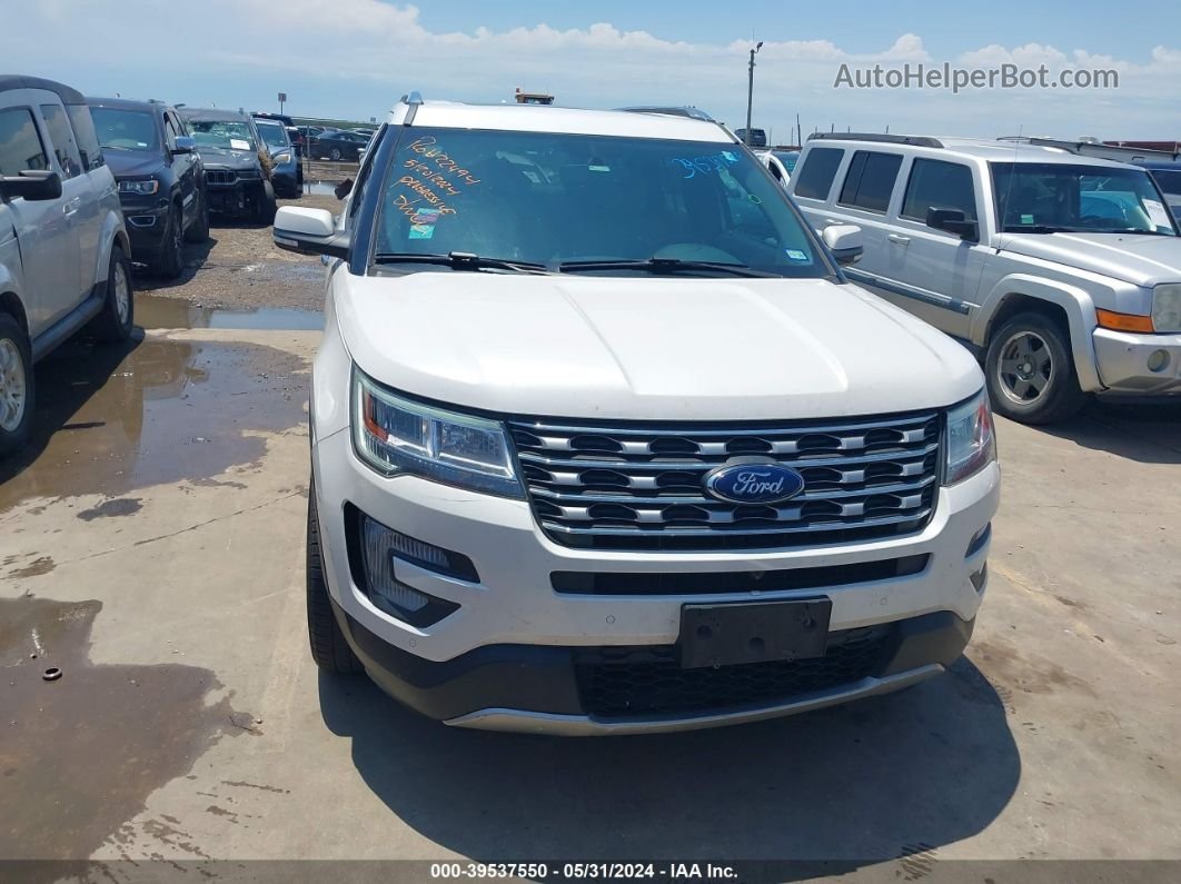 2017 Ford Explorer Limited White vin: 1FM5K7F8XHGE36956