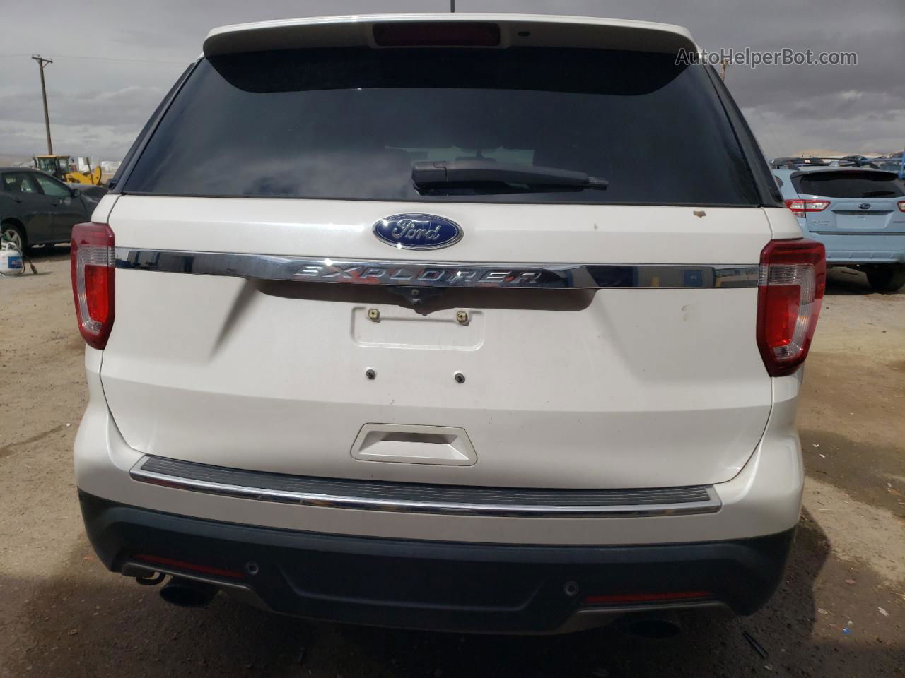 2018 Ford Explorer Limited White vin: 1FM5K7FH0JGB43637