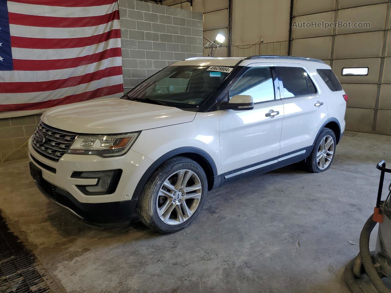 2017 Ford Explorer Limited White vin: 1FM5K7FH2HGB14473