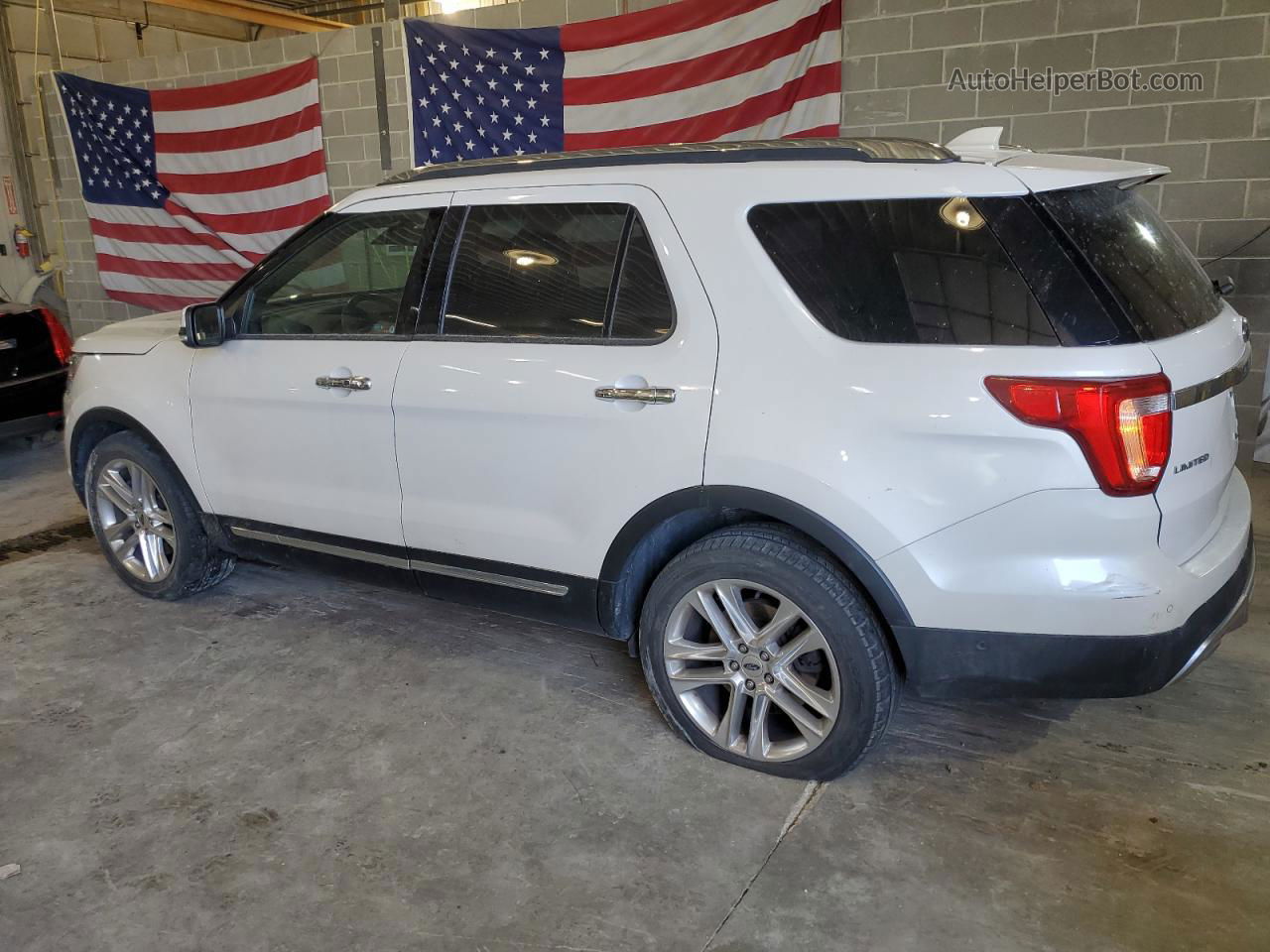 2017 Ford Explorer Limited White vin: 1FM5K7FH2HGB14473